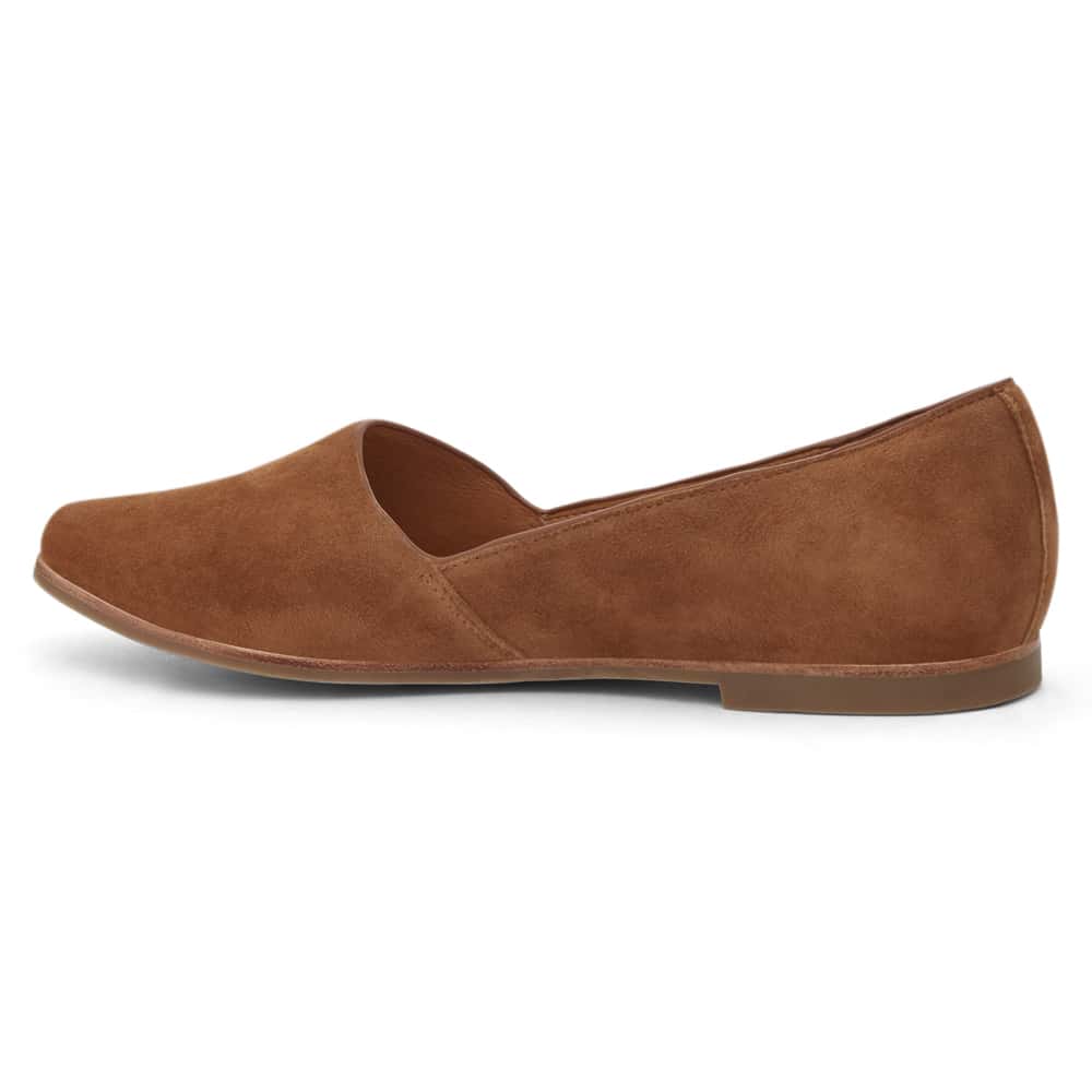 Rachael Ballet Flat in Tan Suede