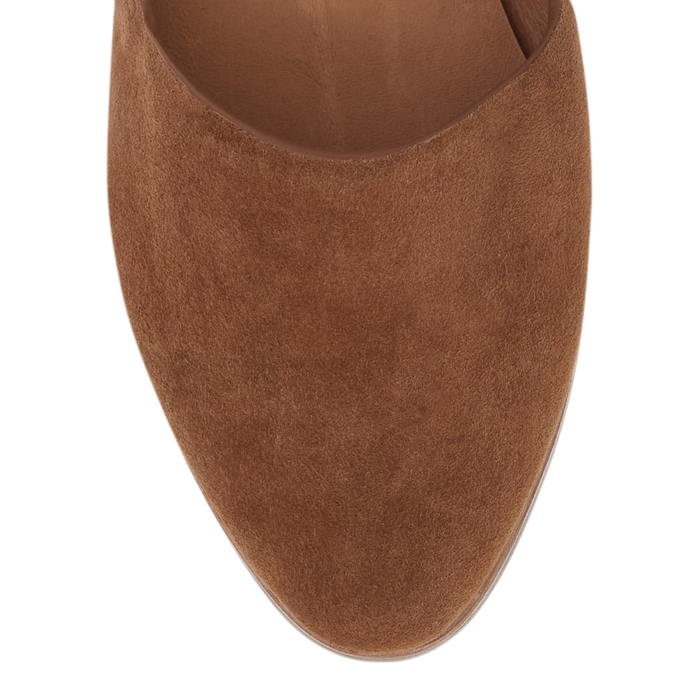 Rachael Ballet Flat in Tan Suede