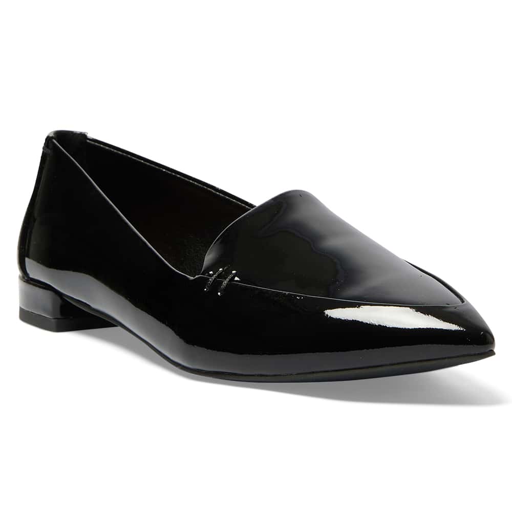 Raven Loafer in Black Patent