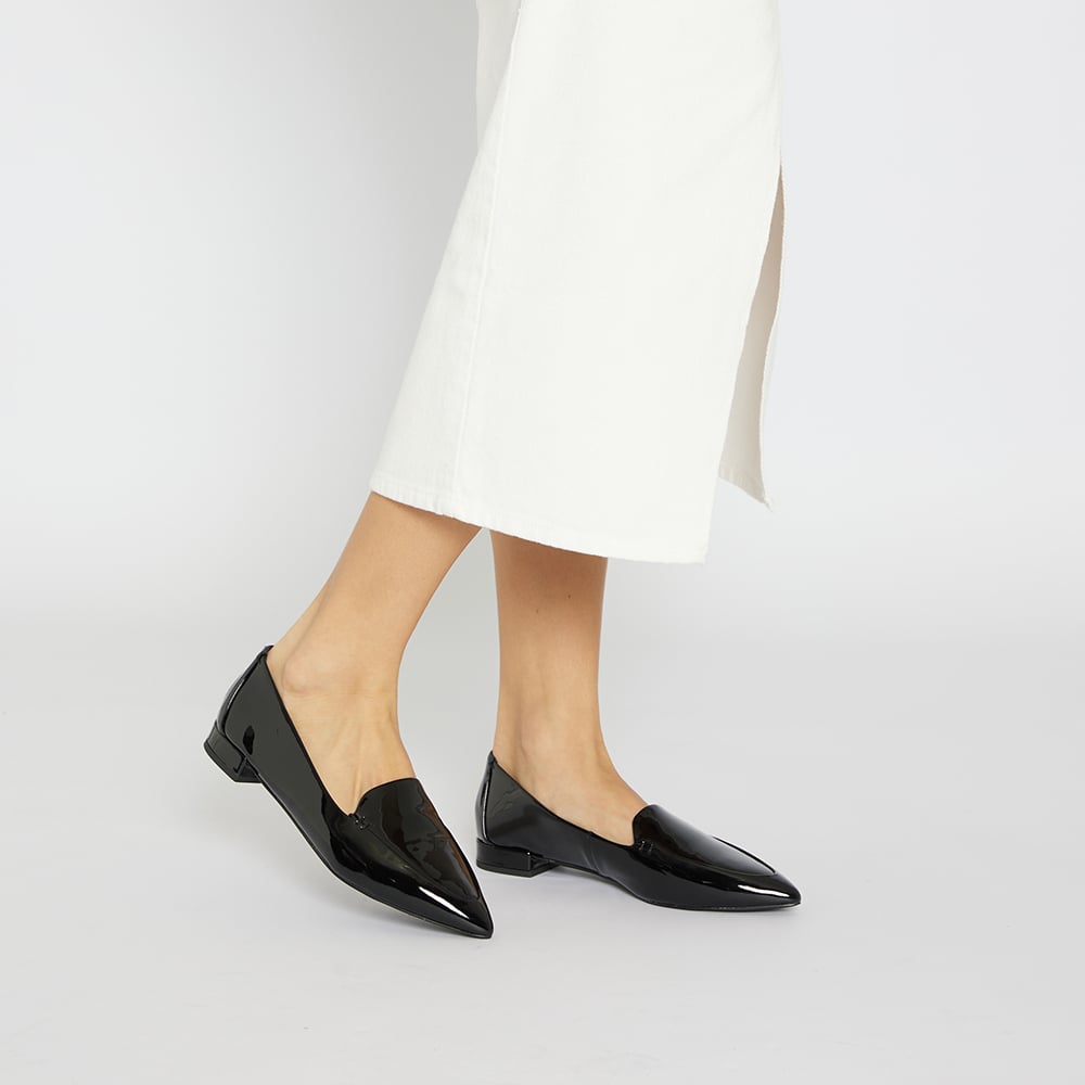 Raven Loafer in Black Patent