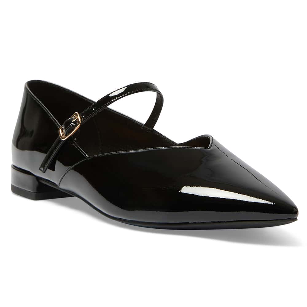 Reece Flat in Black Patent