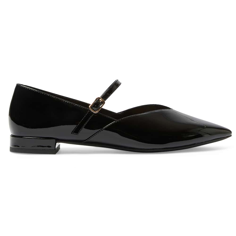 Reece Flat in Black Patent