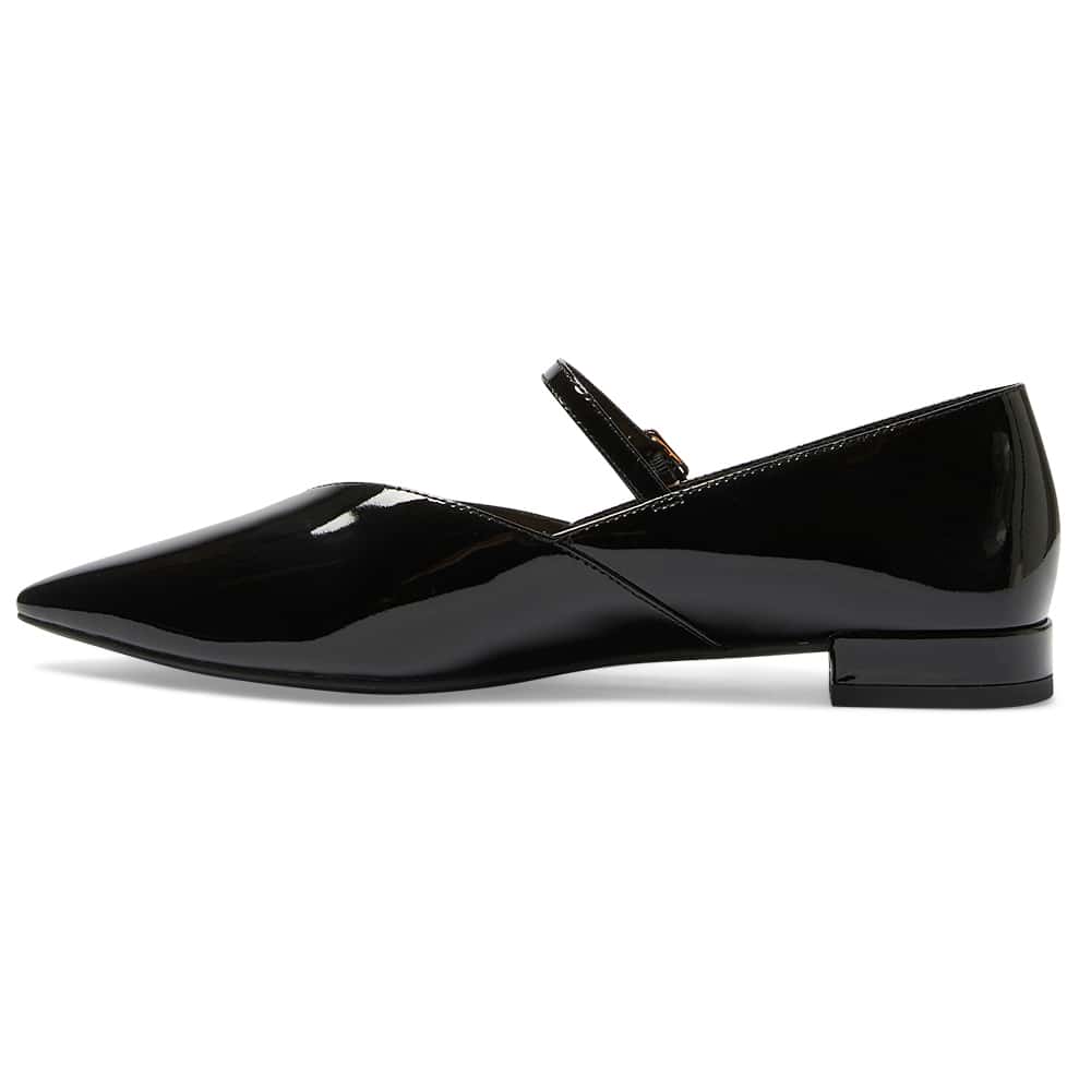 Reece Flat in Black Patent