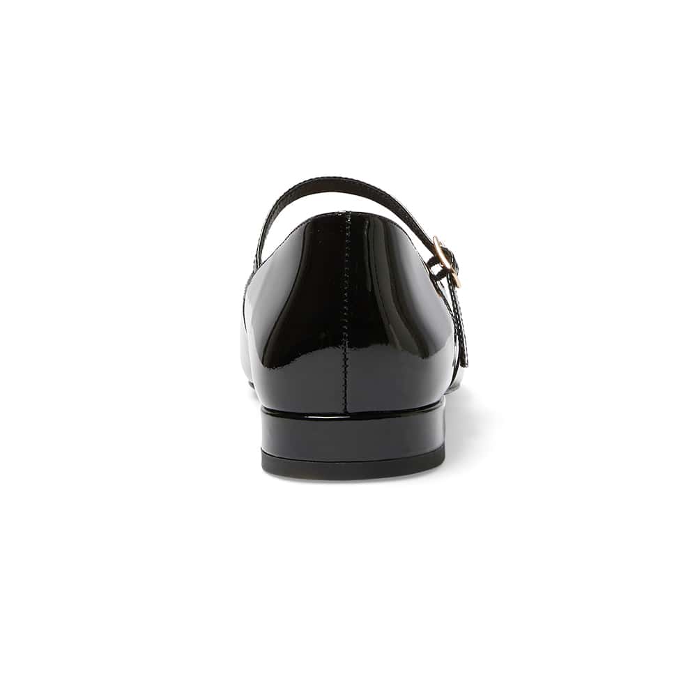Reece Flat in Black Patent