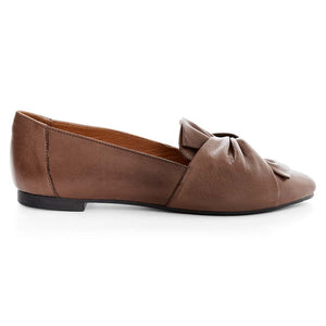 Sandler Rosco Flat in Chocolate Glove Leather