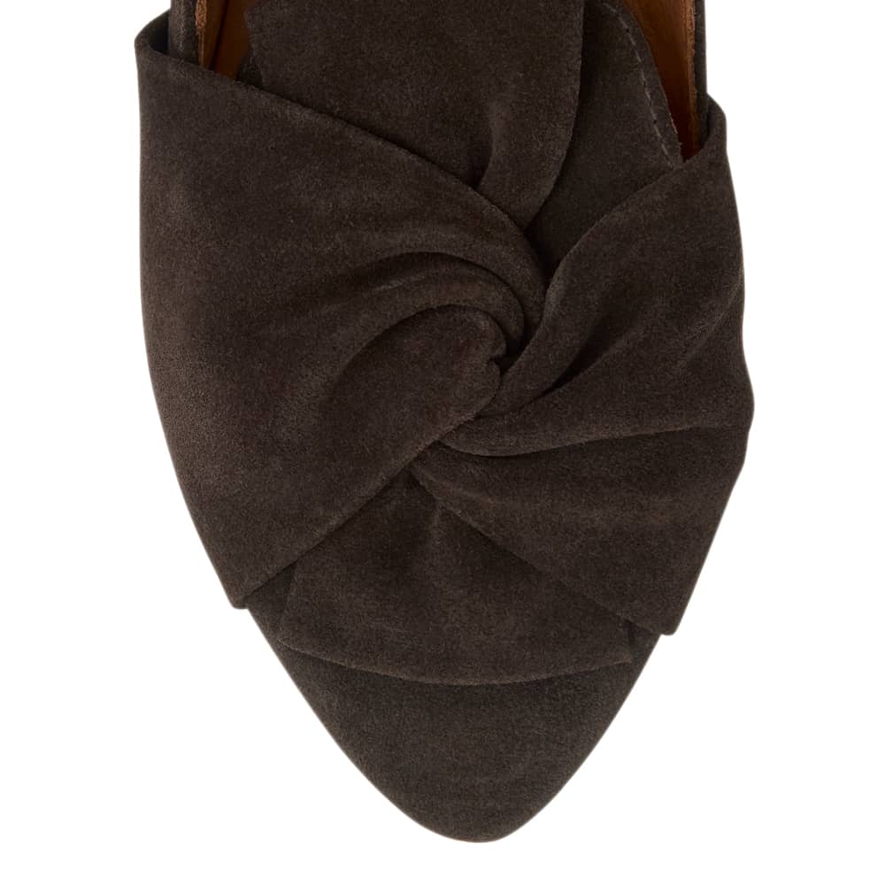 Rosco Ballet Flat in Chocolate  Suede