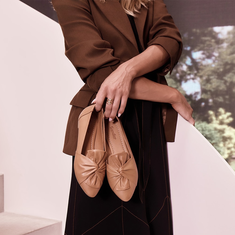 Rosco Ballet Flat in Tan Leather