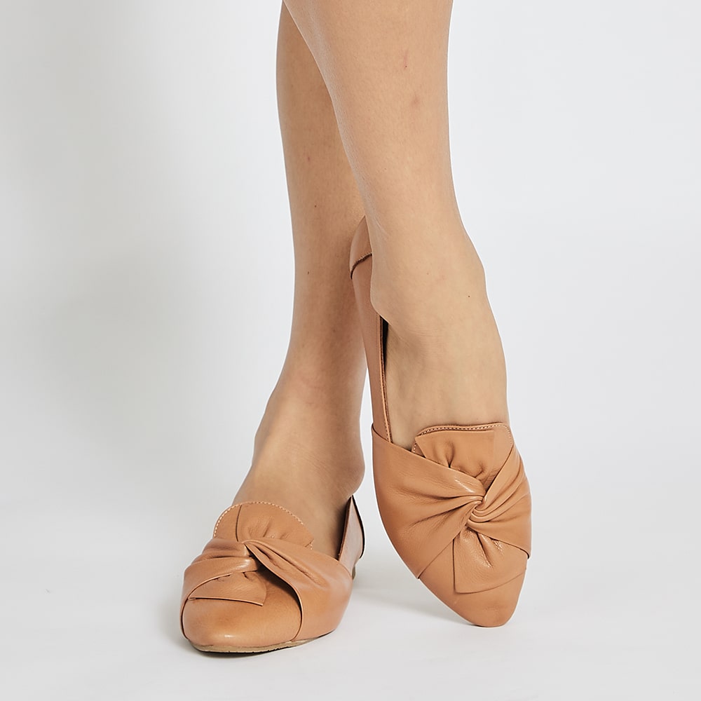 Rosco Ballet Flat in Tan Leather