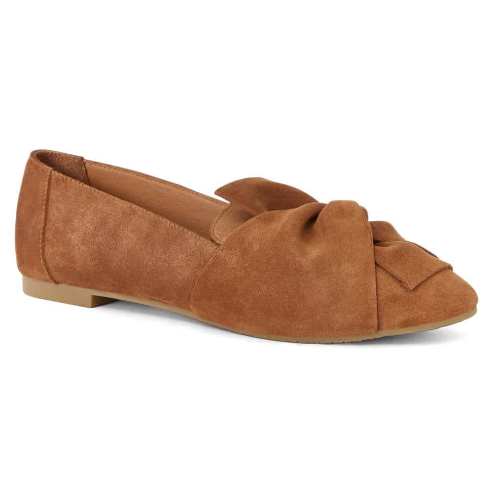 Rosco Ballet Flat in Tan Suede