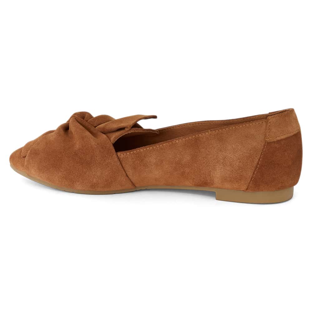 Rosco Ballet Flat in Tan Suede