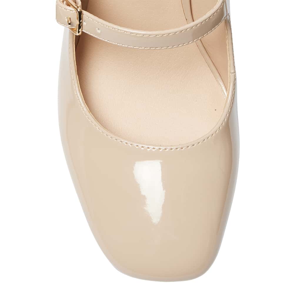 Roslyn Heel in Nude Patent