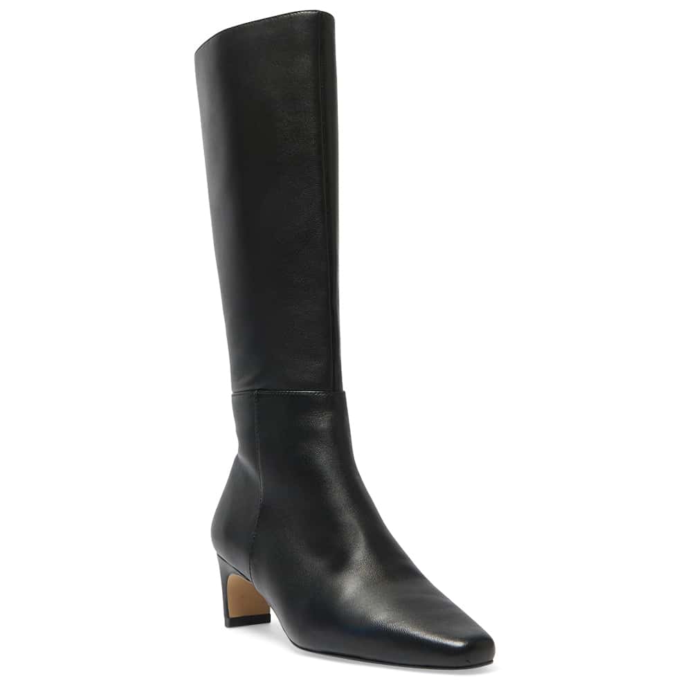 Salute Boot in Black Leather