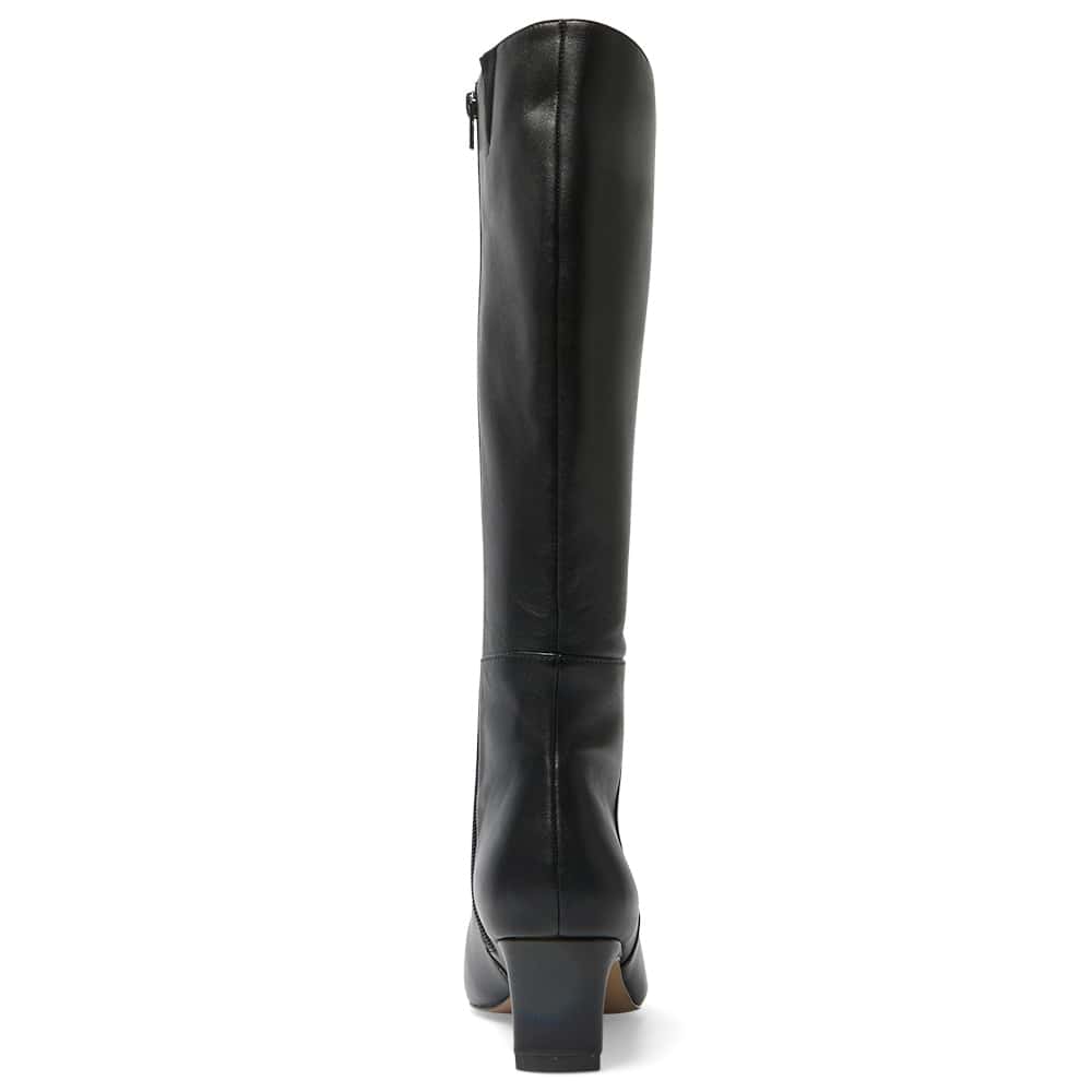 Salute Boot in Black Leather