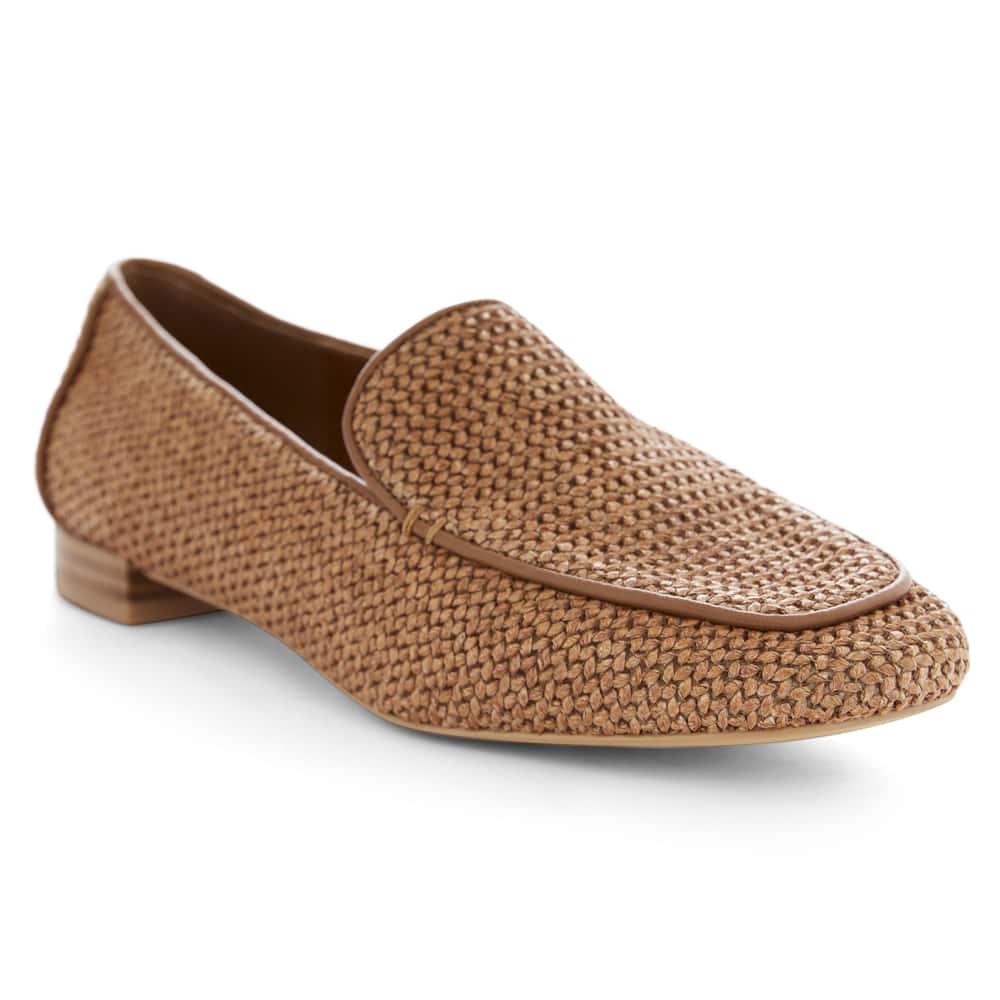 Saxon Loafer in Caramel Raffia