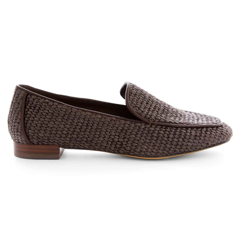 Saxon Loafer in Chocolate Raffia