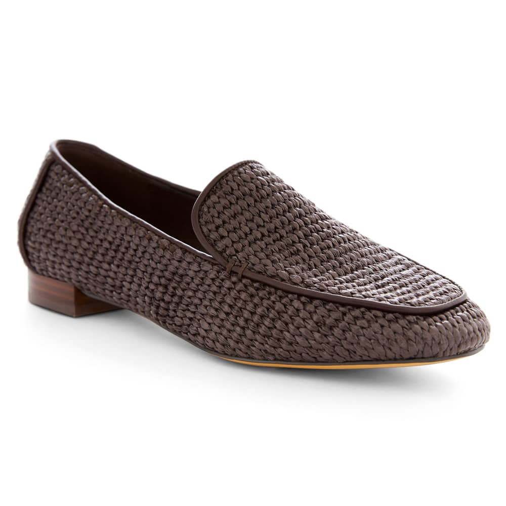 Saxon Loafer in Chocolate Raffia