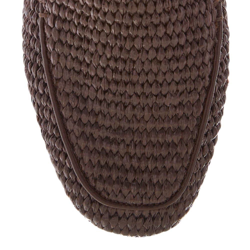 Saxon Loafer in Chocolate Raffia