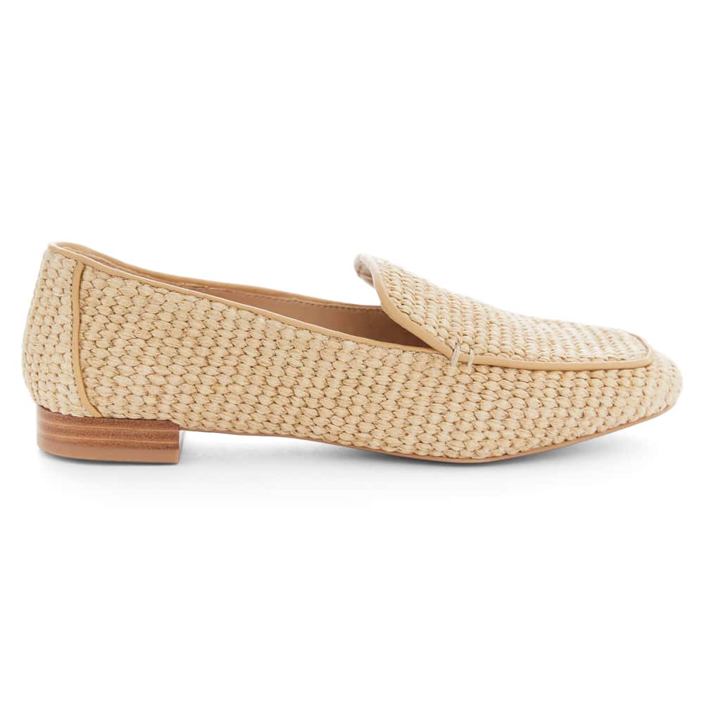 Saxon Loafer in Tan Raffia