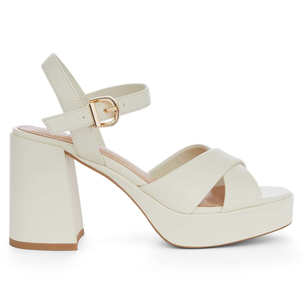 Sienna Heel in Bone Smooth
