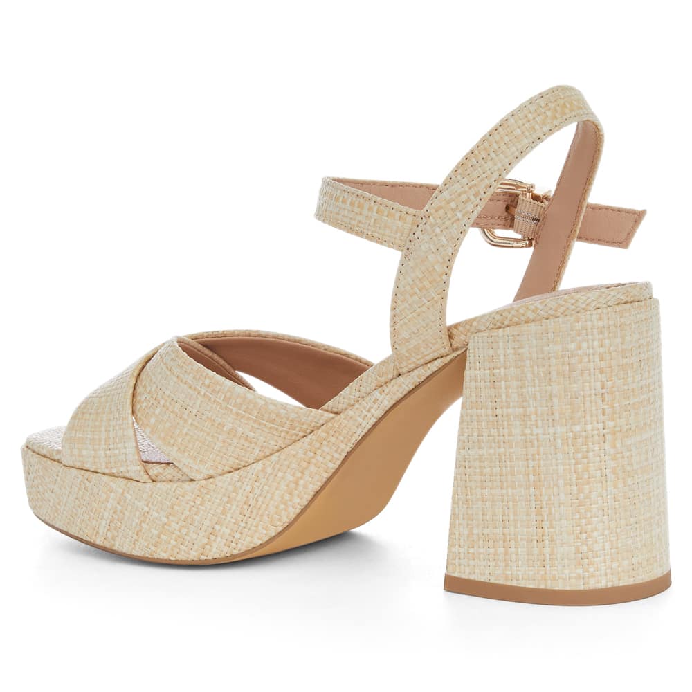 Sienna Heel in Natural Raffia