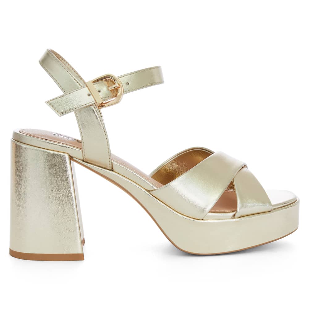 Sienna Heel in Soft Gold Smooth