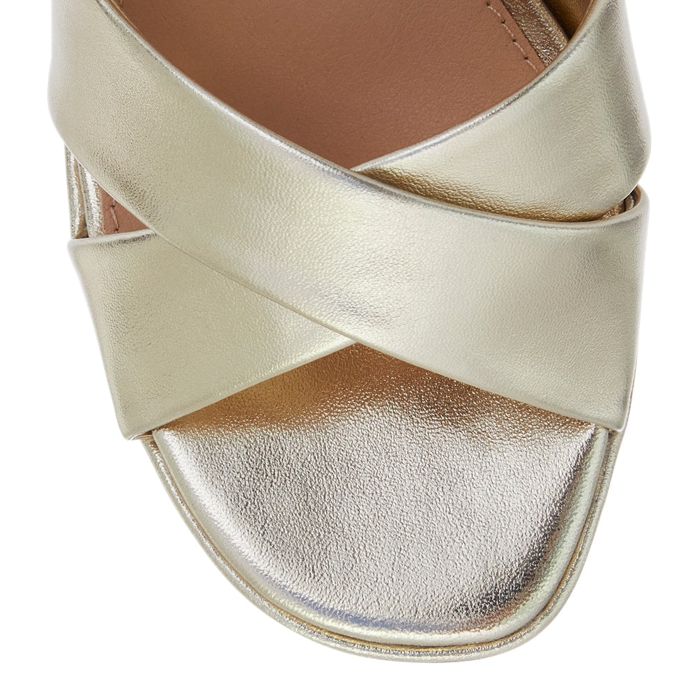 Sienna Heel in Soft Gold Smooth