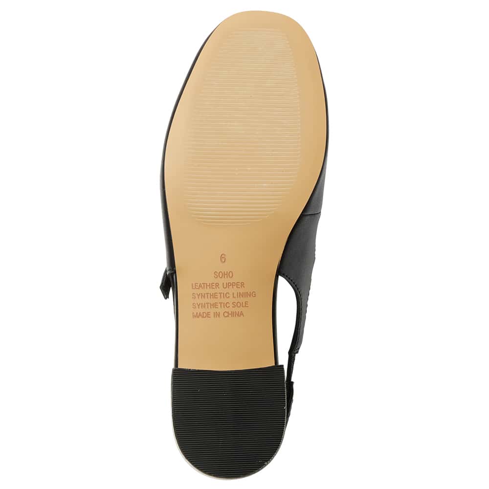 Soho Heel in Black Leather