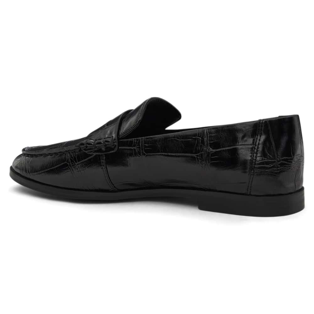 Spartan Loafer in Black Croc