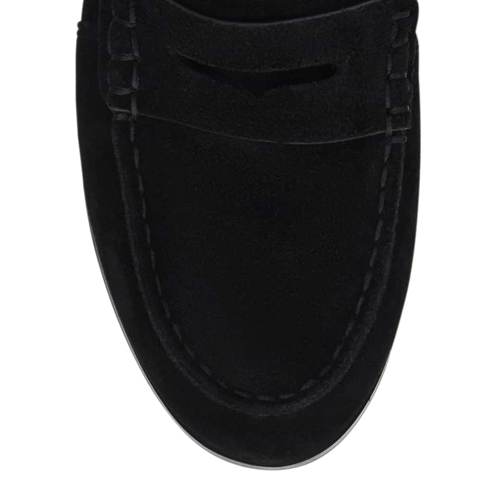 Spartan Loafer in Black Suede