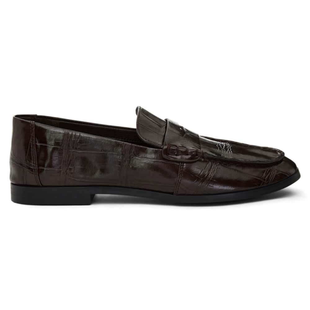 Spartan Loafer in Chocolate Croc Croc