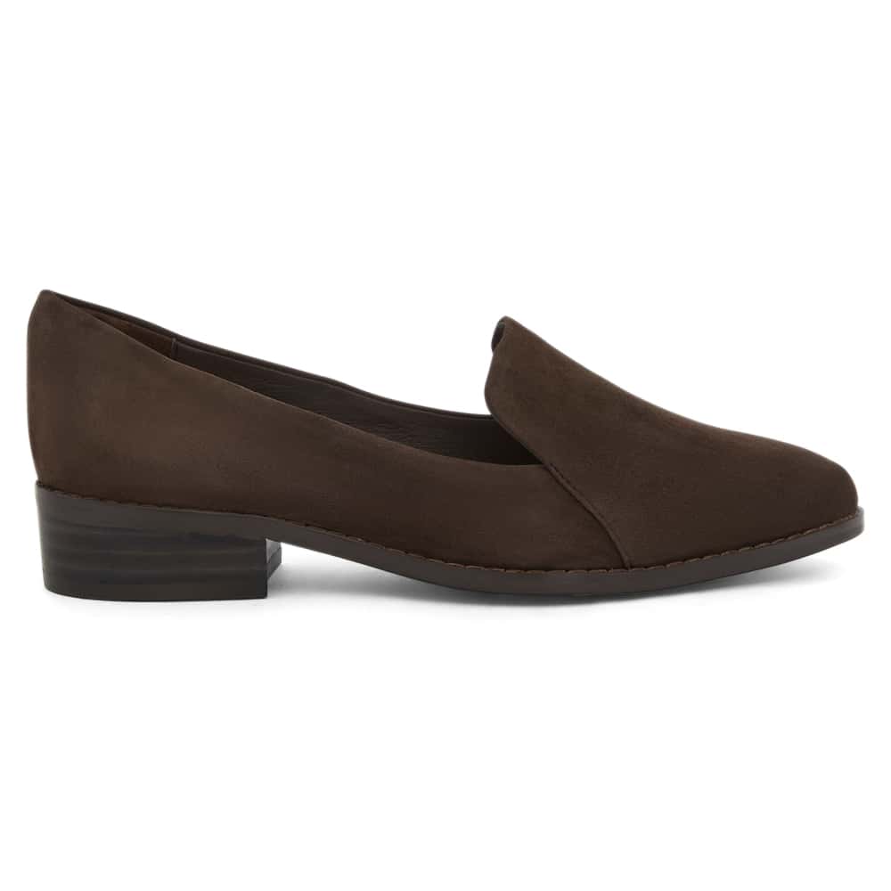Tara Loafer in Chocolate  Suede