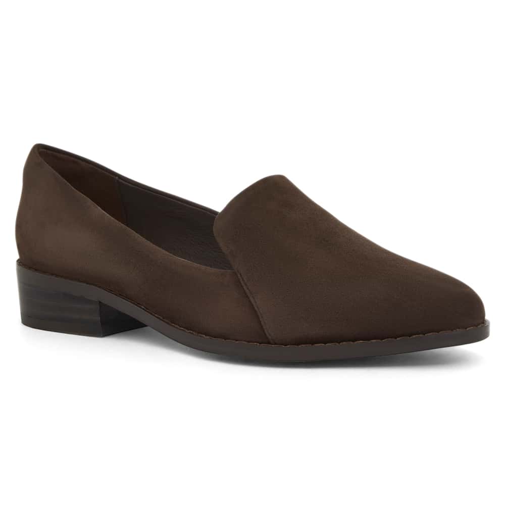 Tara Loafer in Chocolate  Suede