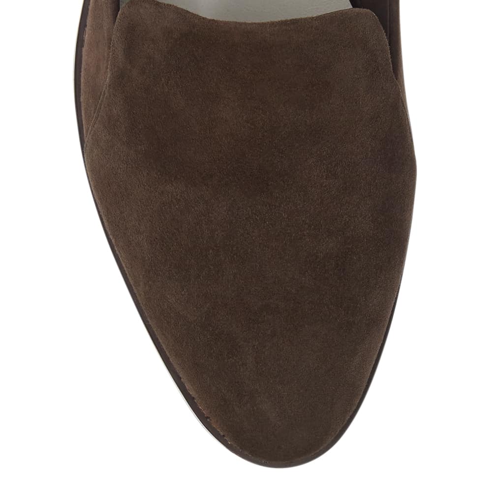Tara Loafer in Chocolate  Suede
