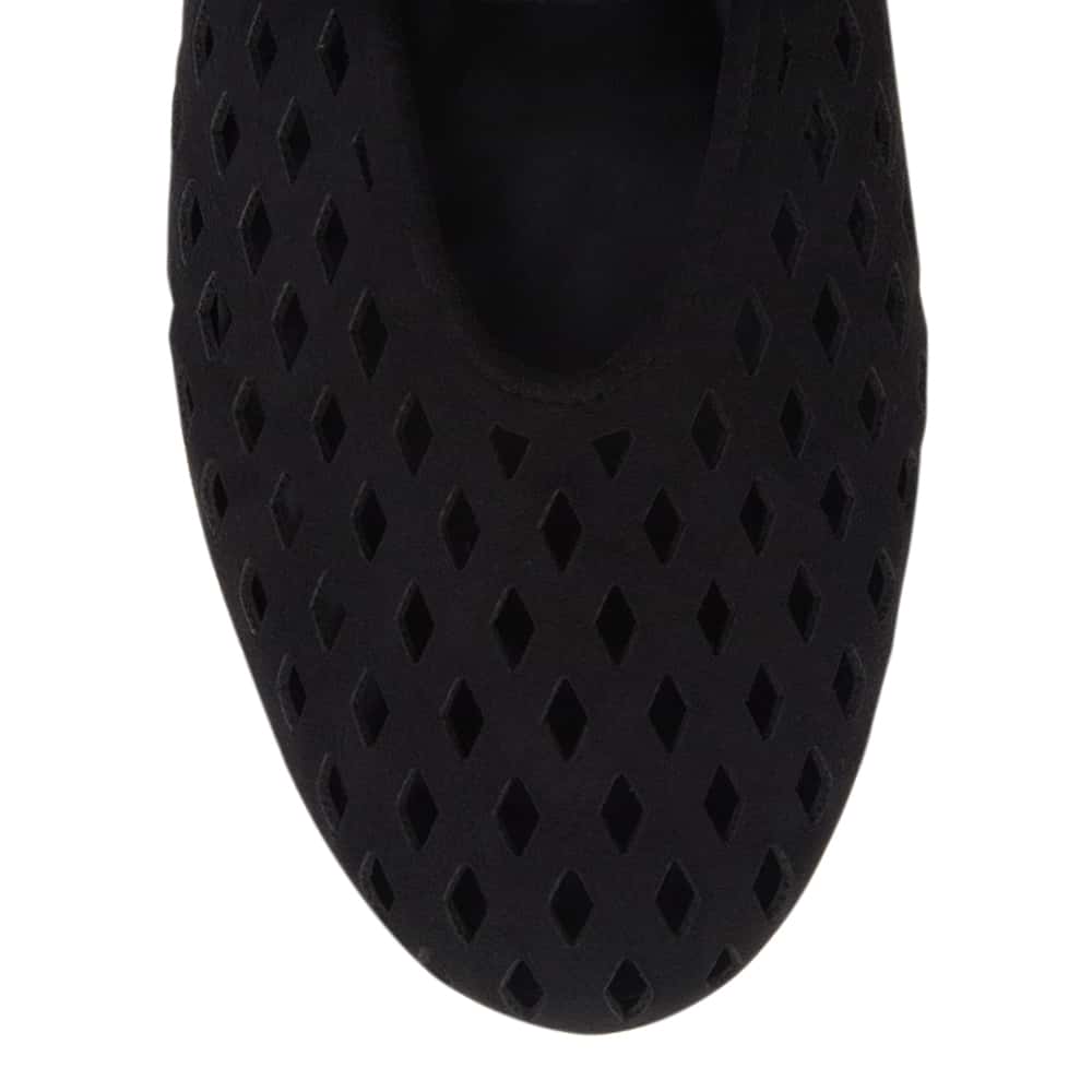 Tegan Ballet Flat in Black Micro