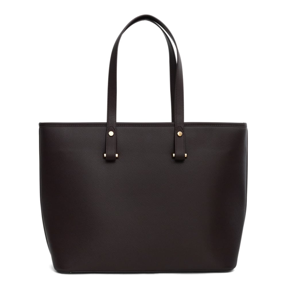 Vectra Tote in Chocolate Saffiano