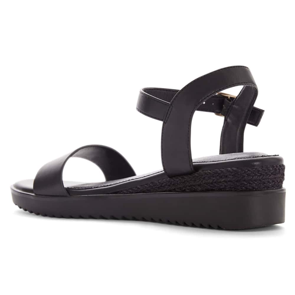 Verona Wedge in Black On Black