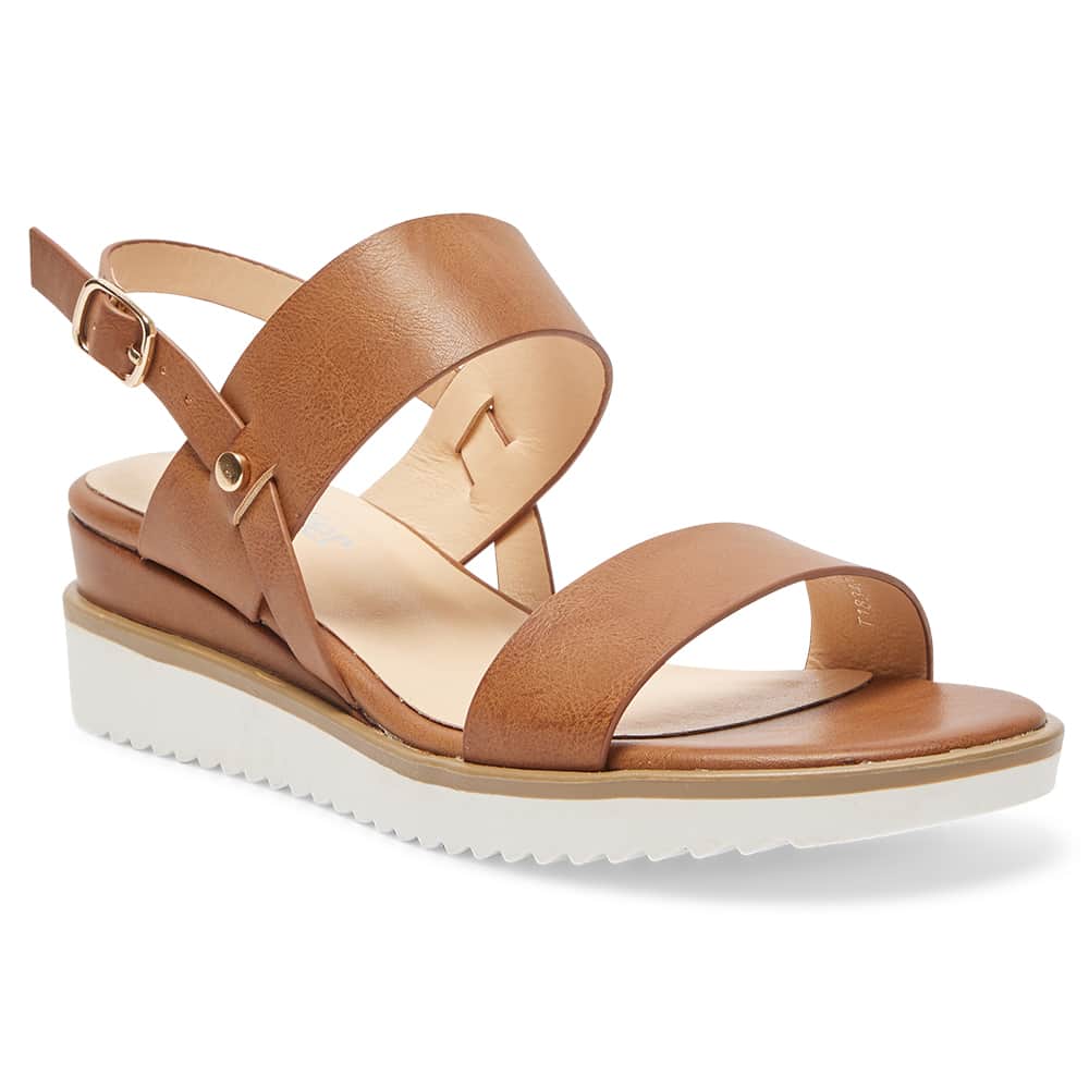 Vespa Wedge in Tan Smooth