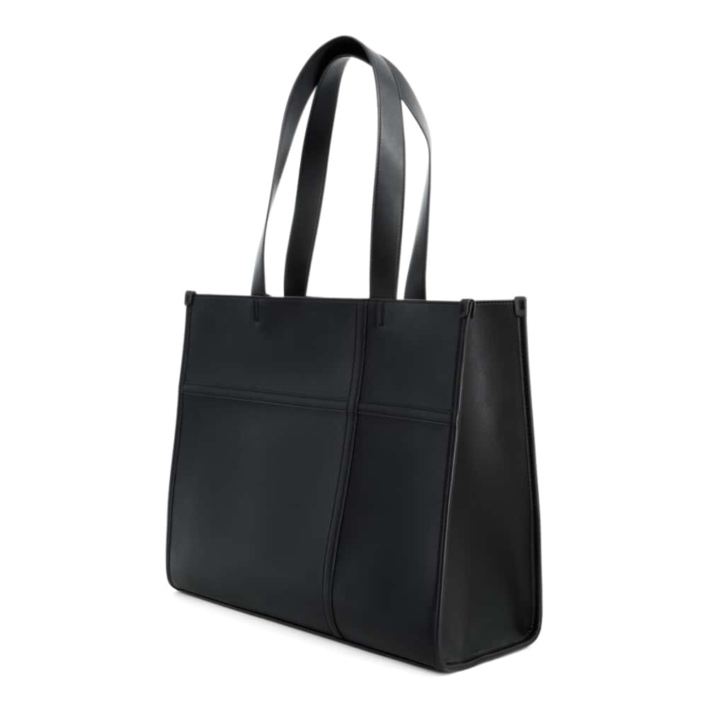 Villa Tote in Black Smooth