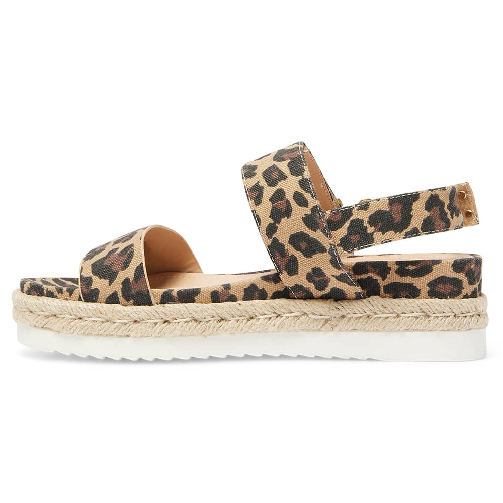 Warner Sandal in Animal Raffia