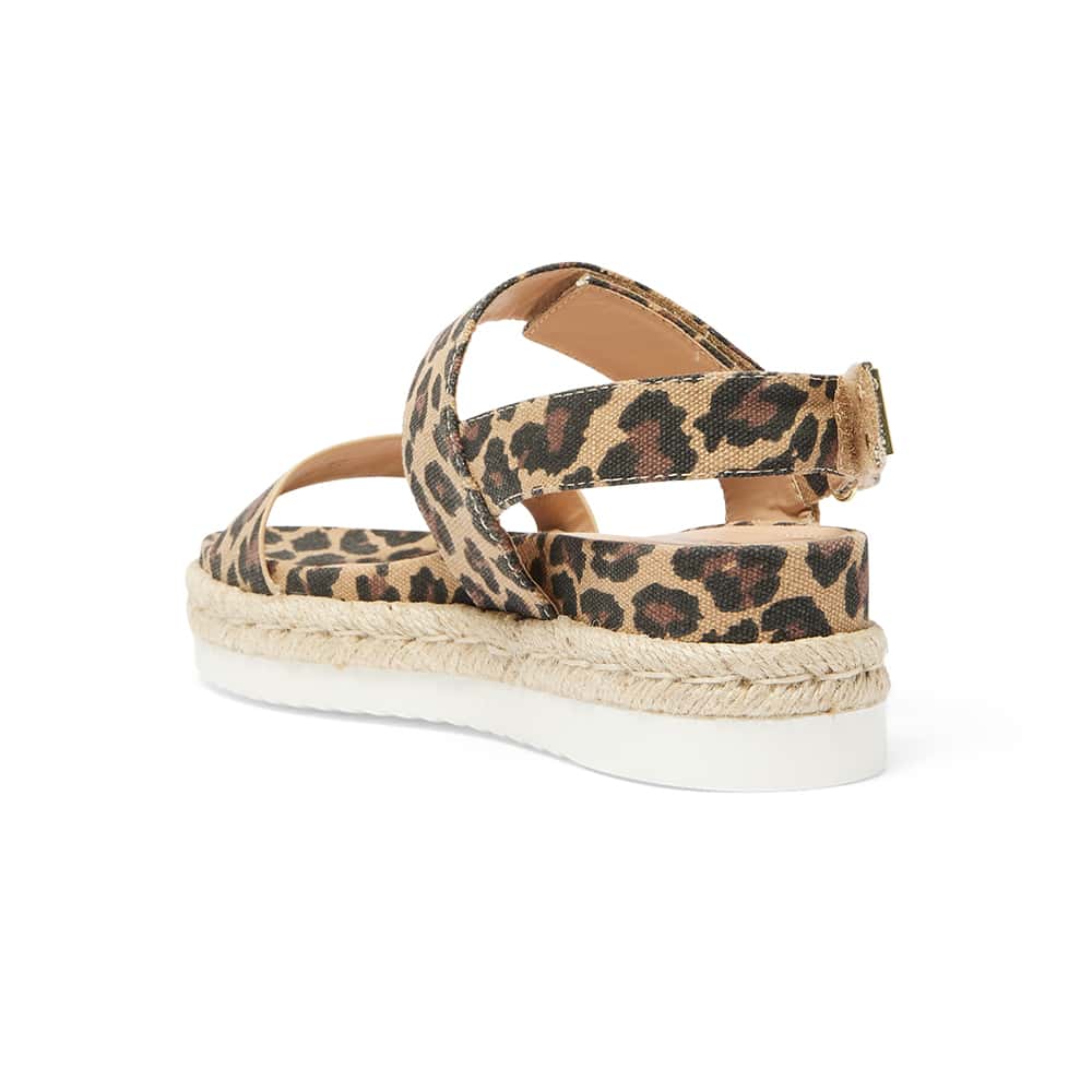 Warner Sandal in Animal Raffia