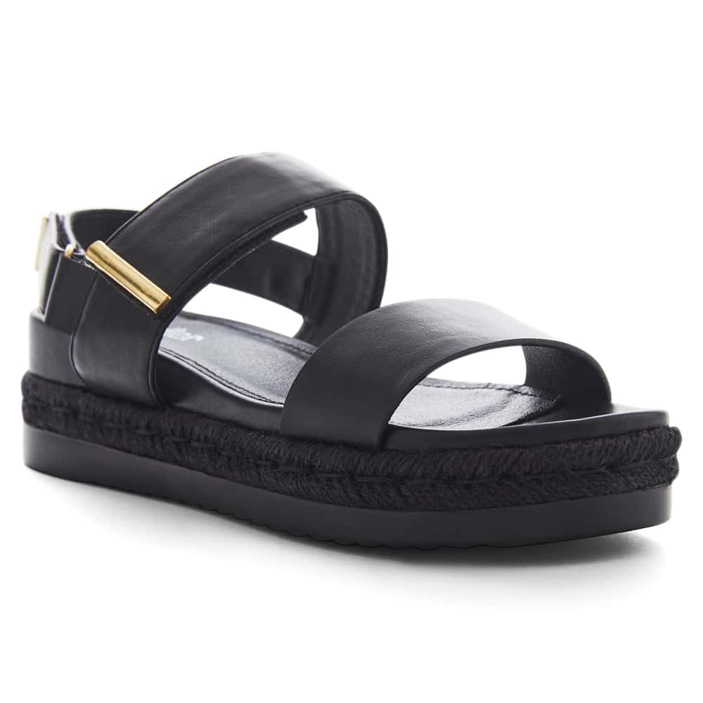 Warner Sandal in Black On Black