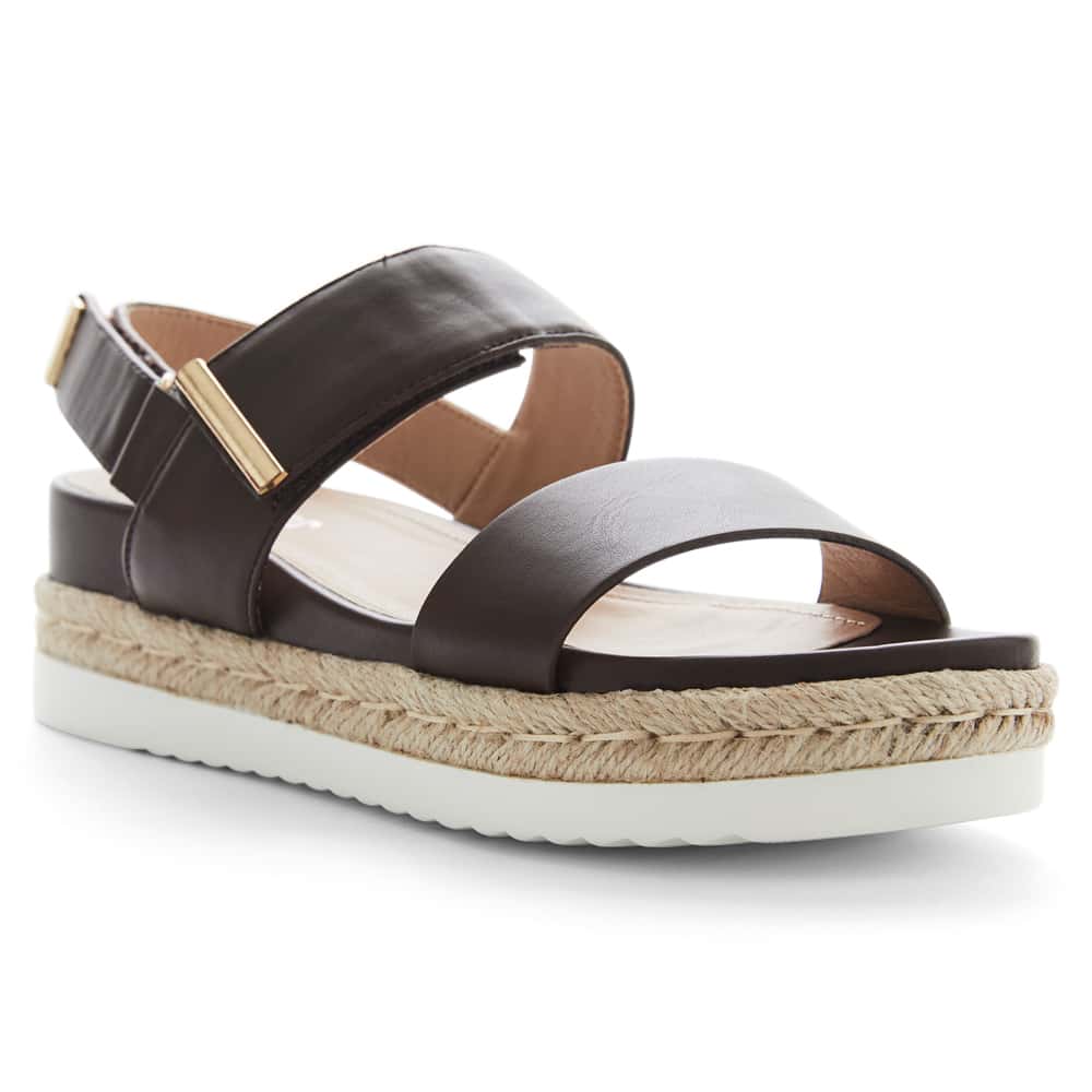 Warner Sandal in Chocolate Raffia