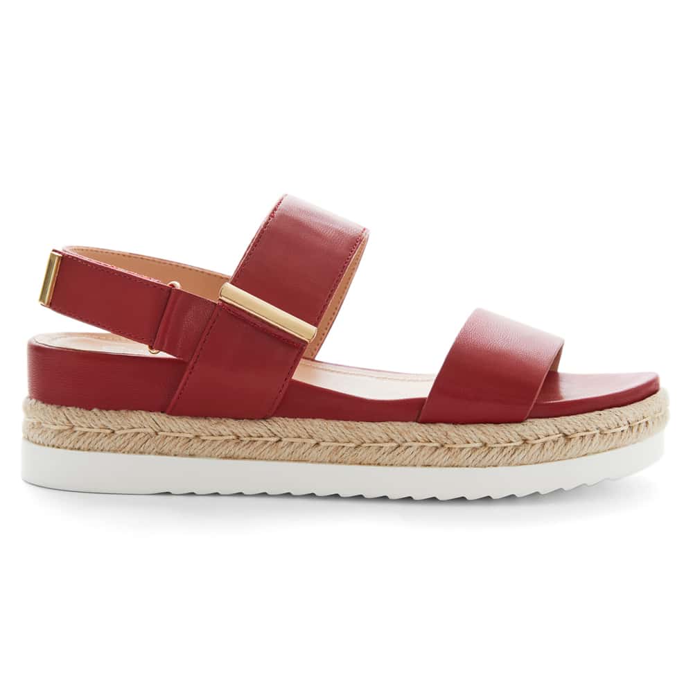 Warner Sandal in Red Raffia