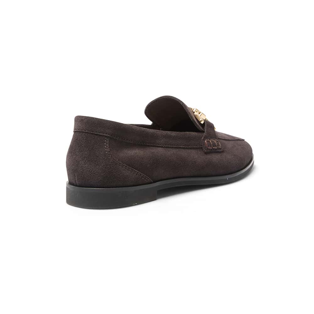Zanna Loafer in Chocolate Suede Suede