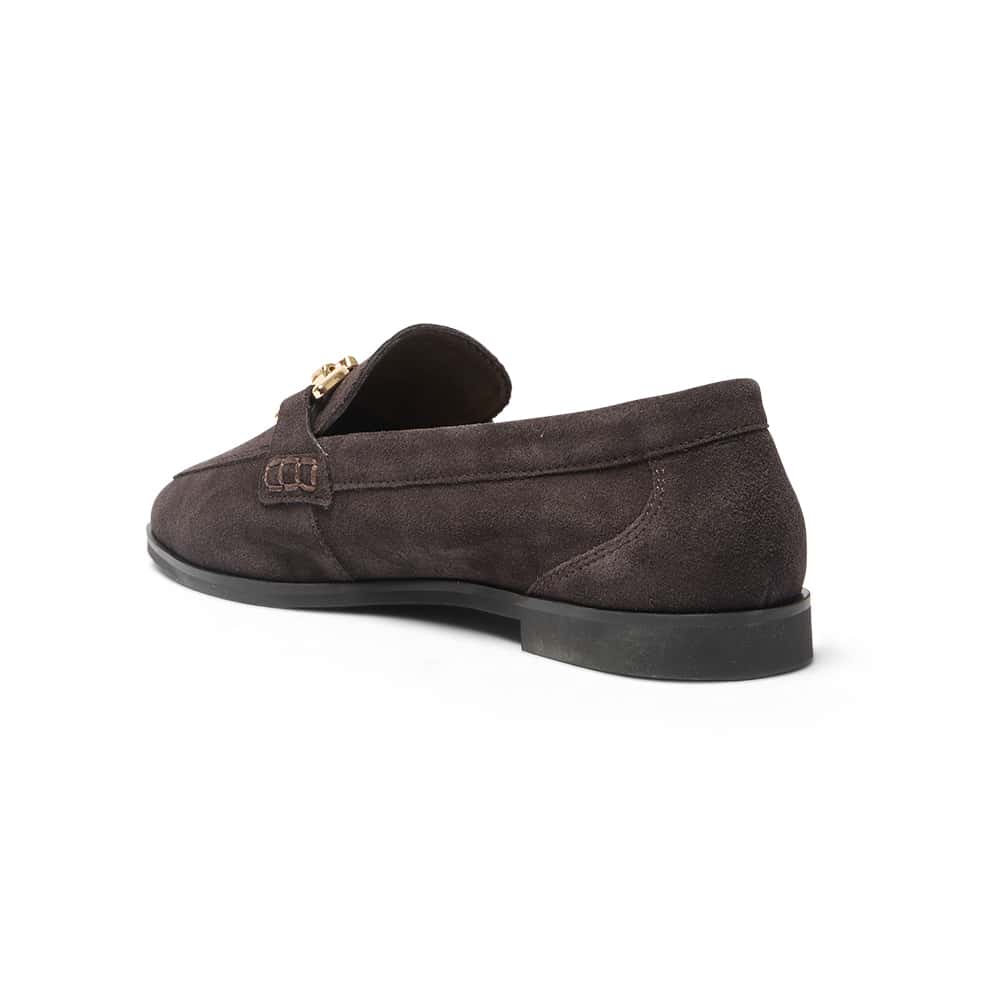Zanna Loafer in Chocolate Suede Suede