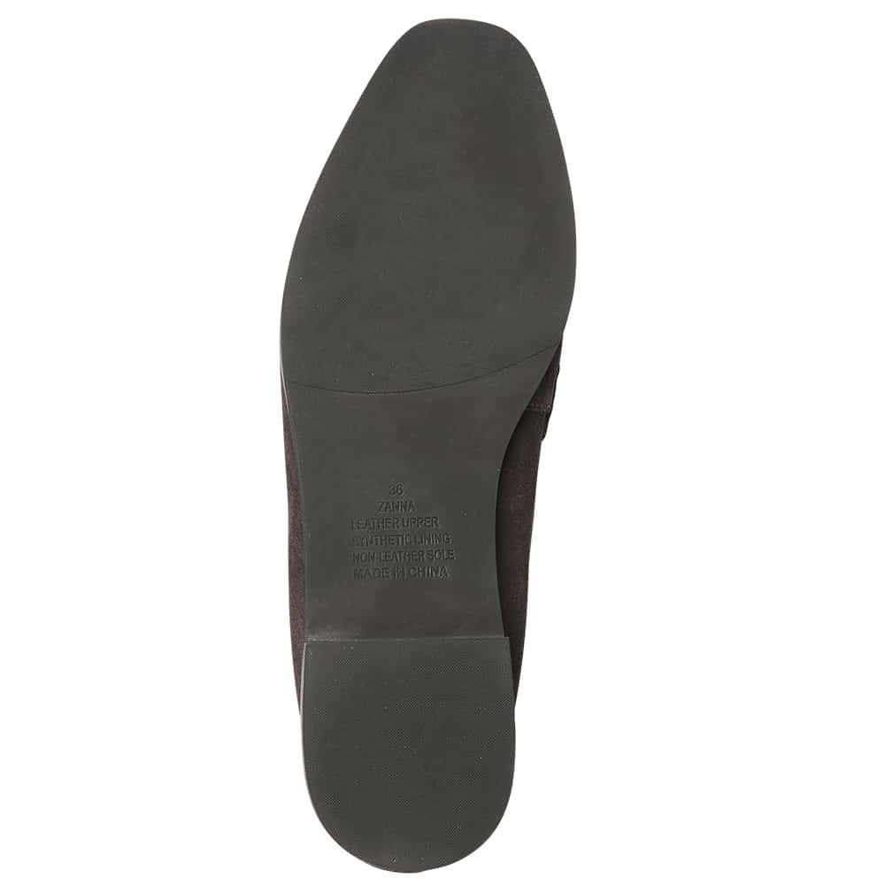 Zanna Loafer in Chocolate Suede Suede