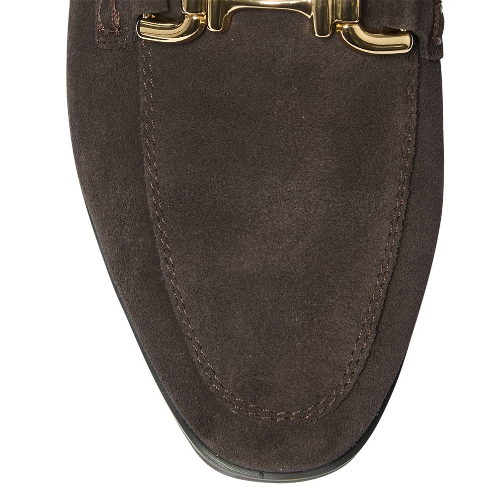 Zanna Loafer in Chocolate Suede Suede