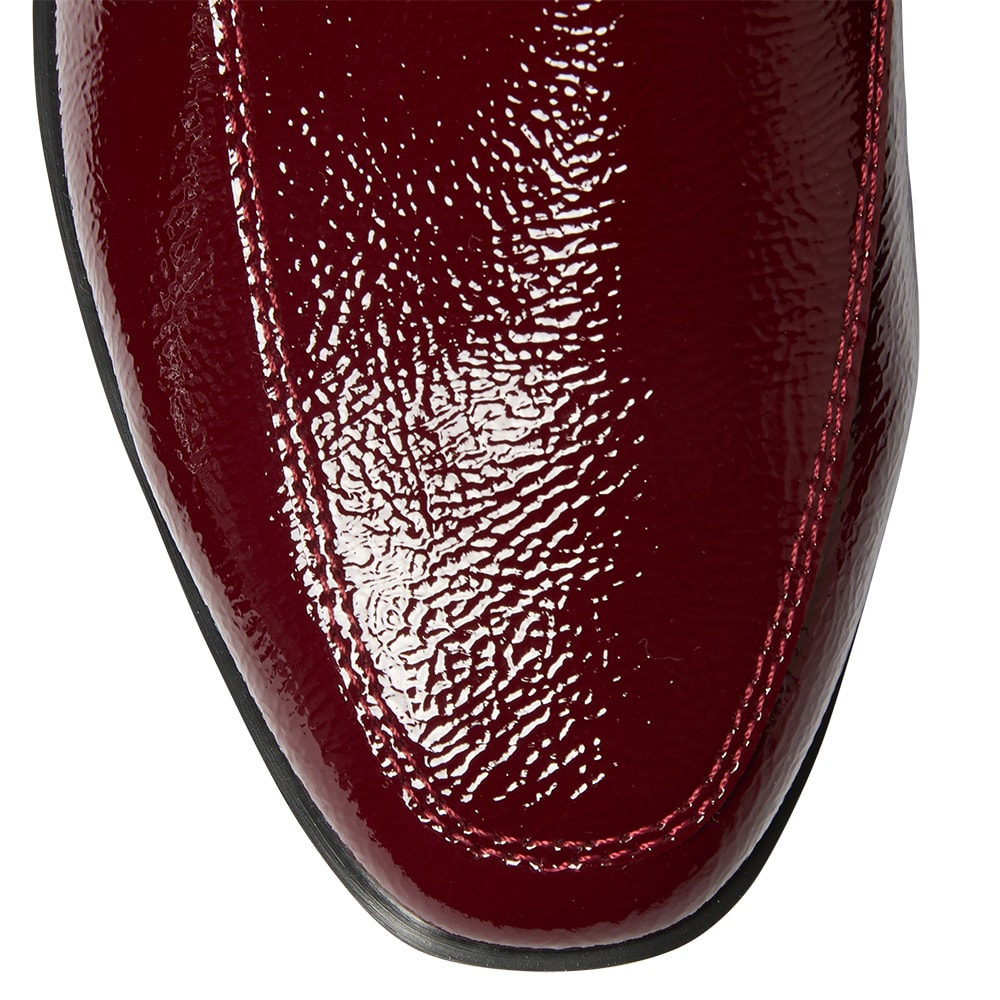 Zanna Loafer in Wine Crinkle Patent Patent
