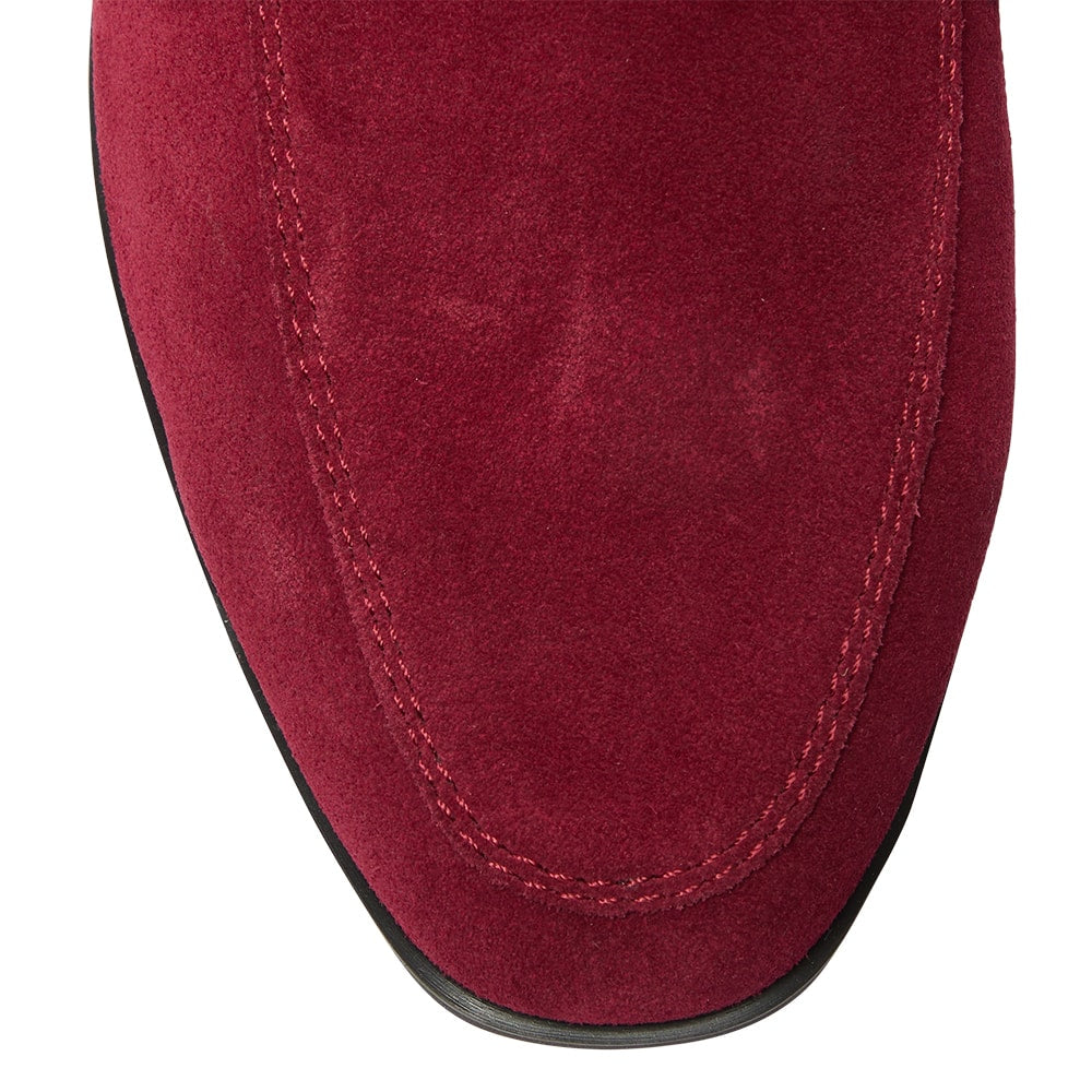 Zanna Loafer in Wine Suede Suede
