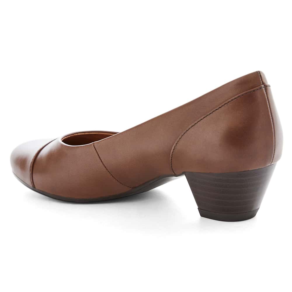 Acton Heel in Brown Leather